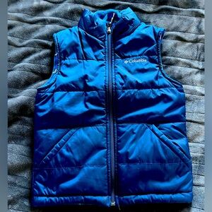 Reversible small blue Columbia vest GUC